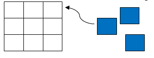 An image showing how student tiles should be placed on figures to calculate the area.