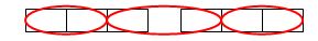 2 Rectangles divided into thirds 3 groups of 2/3 are circled showing that 2 divided by two-thirds is 3.