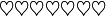 1 row of 7 hearts